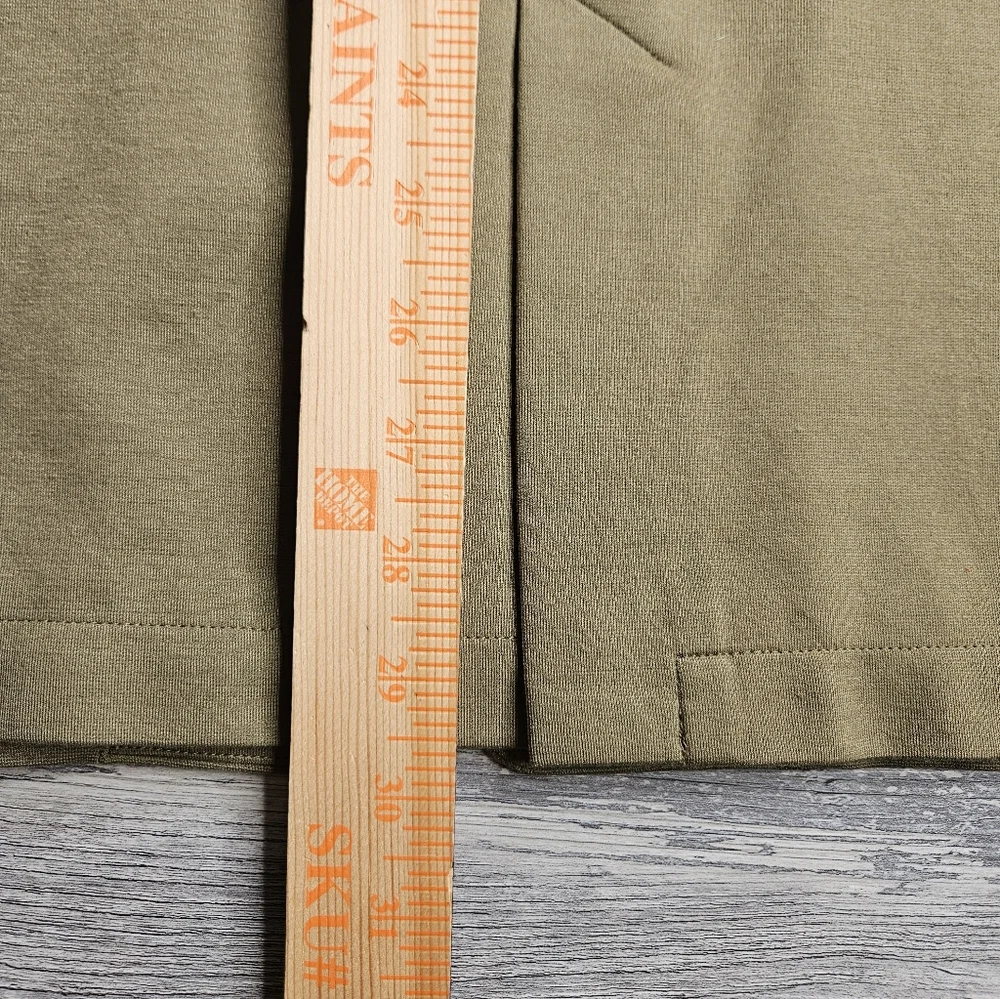Garnet Hill Relaxed Knit Bkazer Olive Green Women's Size 10 - Picture 10 of 12
